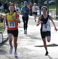Teresa at the finish